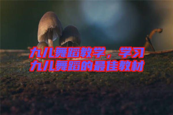 九兒舞蹈教學，學習九兒舞蹈的最佳教材