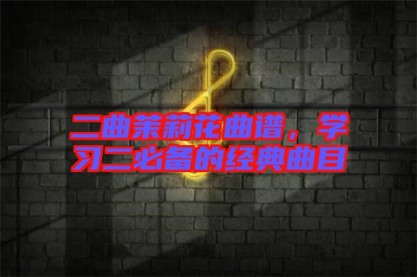 二曲茉莉花曲譜，學(xué)習(xí)二必備的經(jīng)典曲目