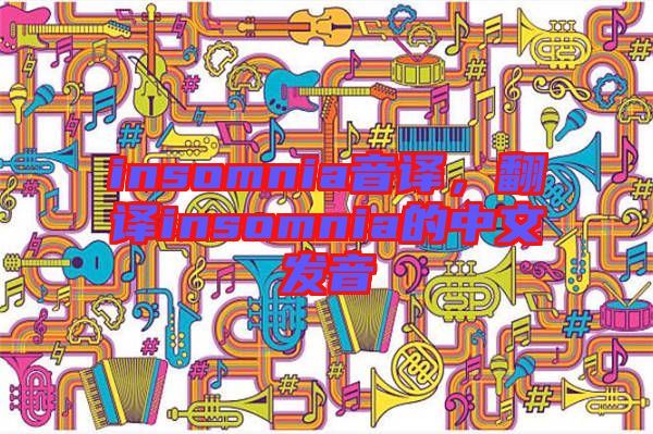 insomnia音譯，翻譯insomnia的中文發(fā)音