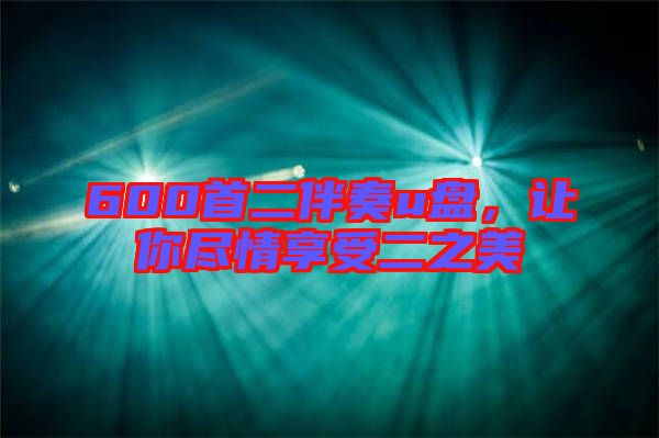 600首二伴奏u盤(pán)，讓你盡情享受二之美