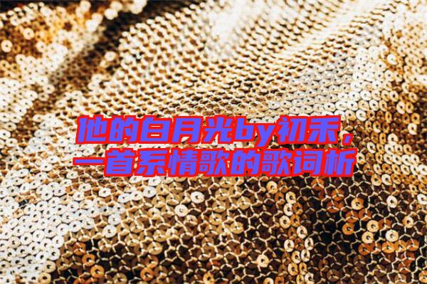 他的白月光by初禾，一首系情歌的歌詞析