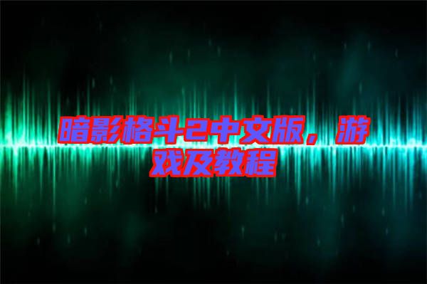 暗影格斗2中文版，游戲及教程