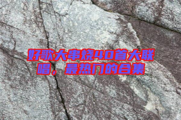 好歌大串燒40首大聯(lián)唱，最熱門的合集