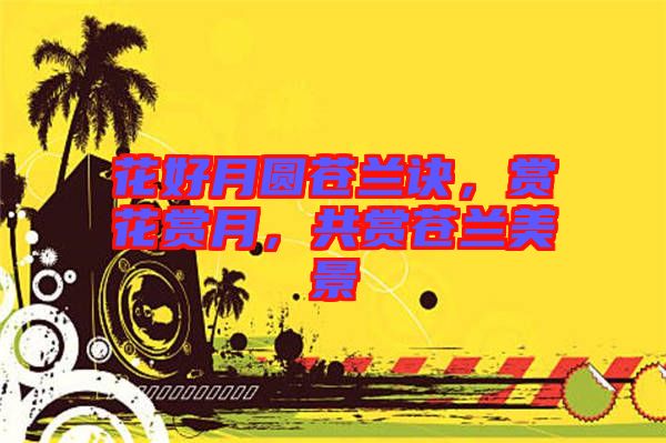 花好月圓蒼蘭訣，賞花賞月，共賞蒼蘭美景