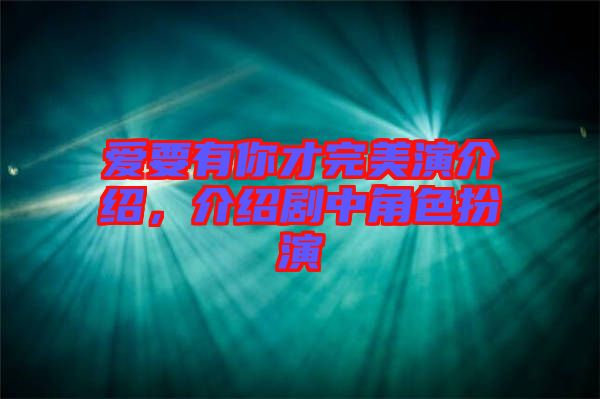 愛要有你才完美演介紹，介紹劇中角色扮演