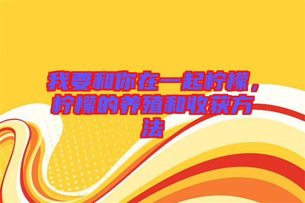 我要和你在一起檸檬，檸檬的養(yǎng)殖和收獲方法