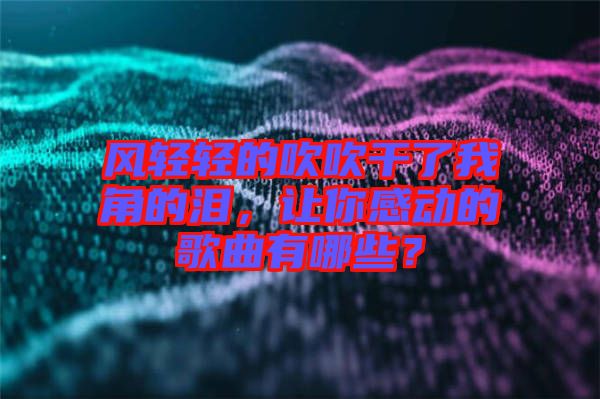 風(fēng)輕輕的吹吹干了我角的淚，讓你感動的歌曲有哪些？