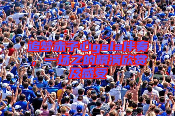 追夢赤子心gala伴奏，一場之的精演欣賞及感受