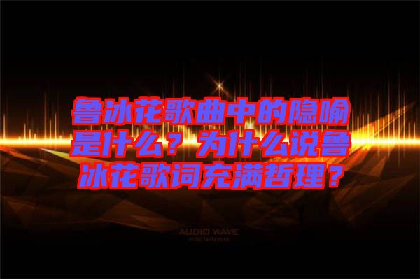 魯冰花歌曲中的隱喻是什么？為什么說魯冰花歌詞充滿哲理？