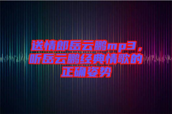 送情郎岳云鵬mp3，聽岳云鵬經(jīng)典情歌的正確姿勢(shì)