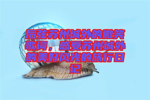 后弦蘇州城外的微笑歌詞，感受蘇州城外的美好風(fēng)光的旅行日記