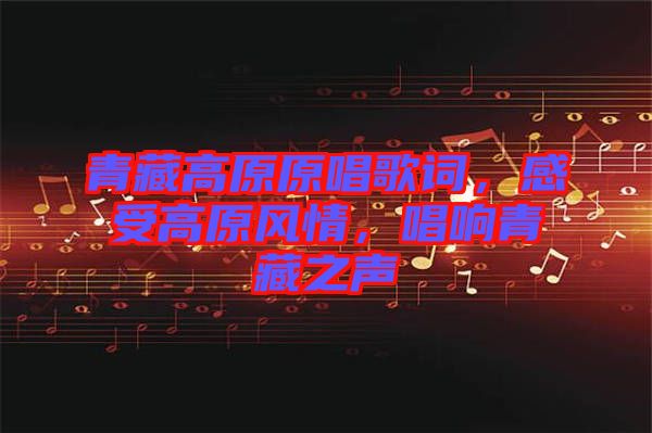 青藏高原原唱歌詞，感受高原風(fēng)情，唱響青藏之聲