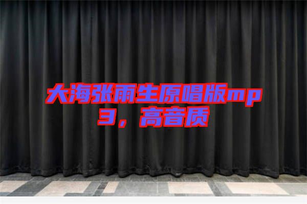 大海張雨生原唱版mp3，高音質(zhì)