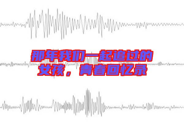那年我們一起追過的女孩，青春回憶錄